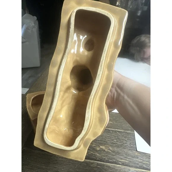 Vintage MCM Brush McCoy Squirrel & Nut On A Log Cookie Jar Mid Century - Picture 9 of 12